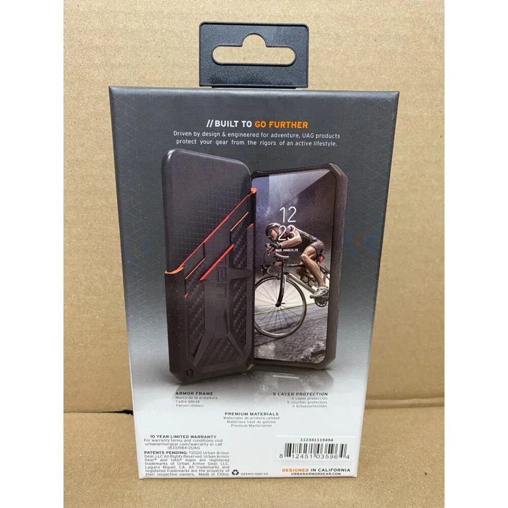 UAG iPhone 12 Mini Case Crimson Red Black Premium Urban Armor Gear Monarch Slim‎